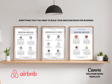 Load image into Gallery viewer, Airbnb Welcome Book | Airbnb Host Bundle | Airbnb Printable | Airbnb welcome Book Templates (Canva Free)
