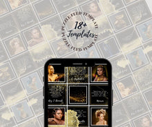 Load image into Gallery viewer, Black & Gold Instagram Template Puzzle 18 Posts