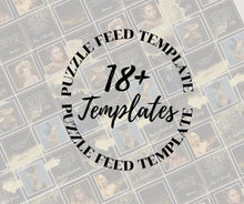 Load image into Gallery viewer, Black & Gold Instagram Template Puzzle 18 Posts