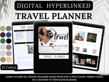 Load image into Gallery viewer, Digital Dark Mode Travel Journal
