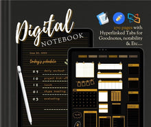 Load image into Gallery viewer, Digital Notebook Black Gold
