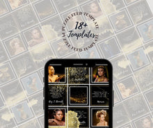 Load image into Gallery viewer, Black &amp; Gold Instagram Template Puzzle 18 Posts
